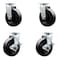 Service Caster 6 Inch Polyolefin Swivel Caster Set with Ball Bearings 2 Brakes SCC SCC-20S620-POB-2-TLB-2 - alternate 1